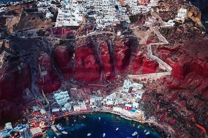6-Hour Private Custom Santorini Tour-A Full Experience Of The Island. - Red Beach next to Akrotiri: volcanic cliffs and extremely dark sand (Stop 5)