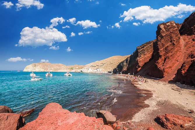 Archaeological Bus Tour to Akrotiri Excavations & Red Beach - Red Beach free time and the walk factor you cannot ignore