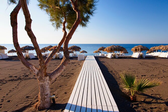 Best of Santorini Full Day Private Trip From Mykonos - Red Beach and Perissa black sand: swim time, plus easy dinner choices