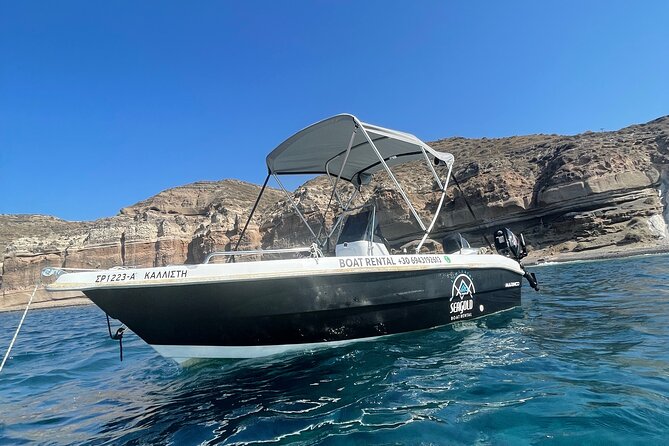 Boat Rental in Santorini - A Four Hour SeaGold Boat Rental Starts in Ammoudi Bay