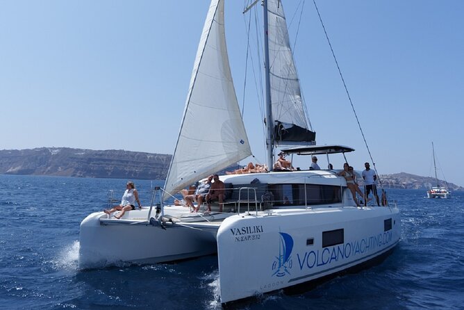 Caldera Cruise with Swim Stops, BBQ on board and drinks! - Why the group size feels better than most Santorini tours