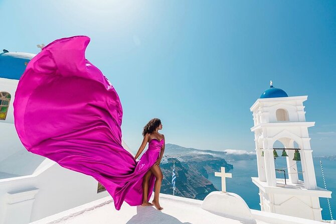 Exclusive Santorini Flying Dress Photoshoot with Pickup - Why This Flying Dress Shoot Feels Different From a Quick Photo Stop