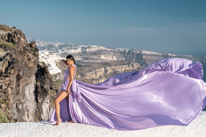 Flying Dress Photo © Photoshoot in Santorini: Express Package - Price and Value: Why It Can Cost $483.75 Per Person