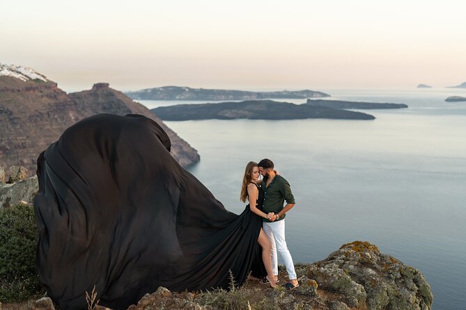 Flying Dress © Photoshoot in Santorini: Happy Birthday Package - What You’re Really Buying: a Santorini Photo Production, Not Just a Picture