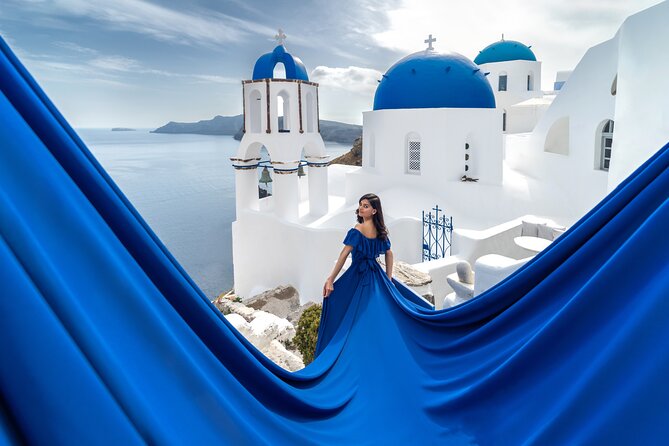 Flying Dress © Photoshoot in Santorini: Mr. President Package - What happens before the camera rolls