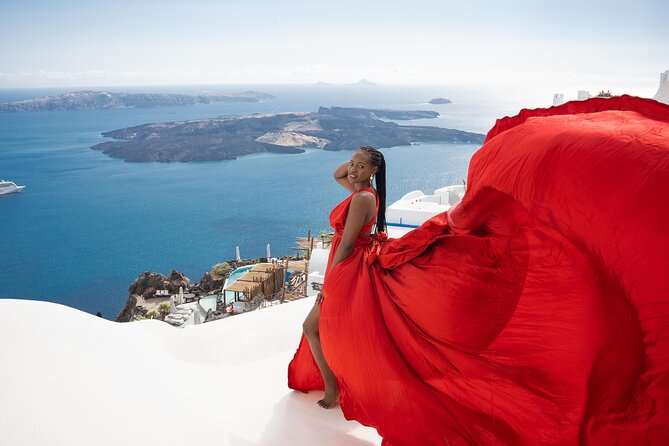 Flying Dress Photoshoot Tour in Santorini & Pick up - Price and Value: What $83 Buys in a Short Santorini Session