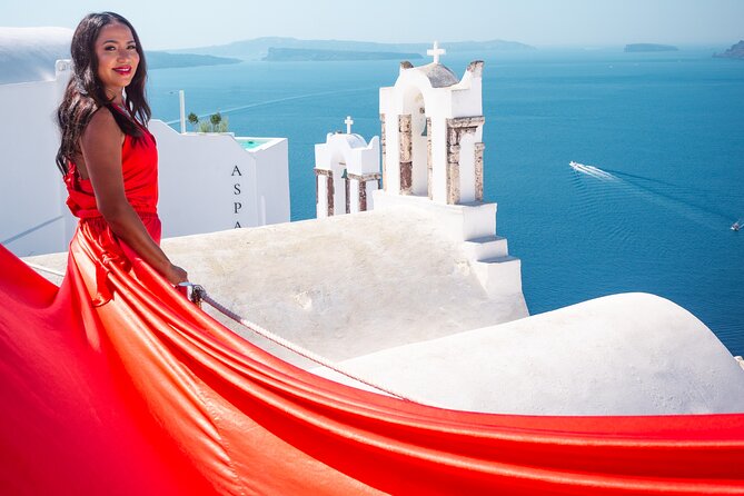 Flying Dress Santorini Photoshoot - Why Oia works so well for a Flying Dress session