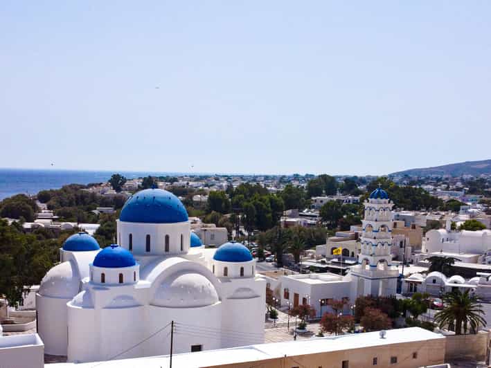 From Fira: Santorini Highlights Minibus Tour with Oia Sunset - Profitis Ilias Monastery: the high-view Greek Orthodox photo stop