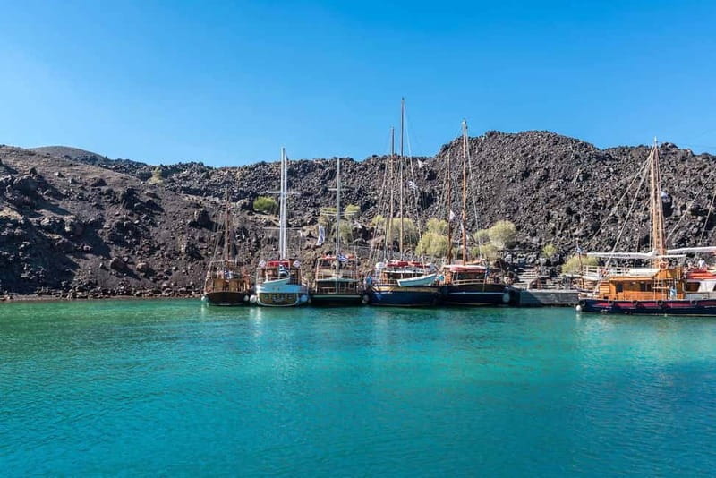 From Santorini: Volcano Cruise With Oia Sunset - From Athinios Port to Nea Kameni, the volcano part of the day