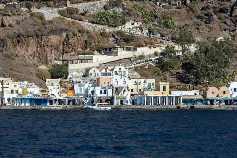 From Santorini: Volcano Cruise With Oia Sunset - Manolas on Thirassia, donkey ride or staircases (when the island stop works)