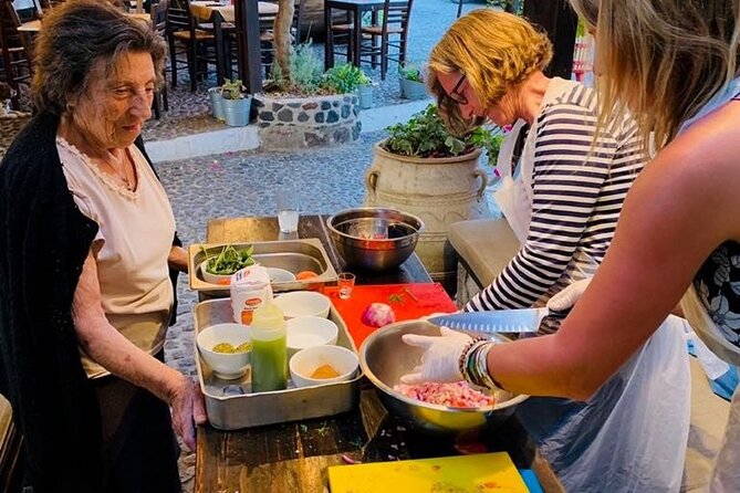 Greek Cuisine Cooking Class in Santorini with Recipes and Wine - Price and value at about $145 per person