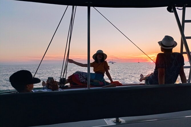 Half-Day Exclusive Catamaran Cruise in Santorini with Meal and Open Bar - Volcano and Hot Springs: Warm Water Break, Short Stop, Good Expectations