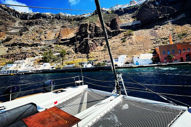 Half Day Premium Catamaran Cruise in Santorini including Oia - Sailing Toward Oia: The Photos Are Great, but Timing Counts
