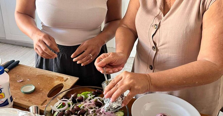 Oia: Greek Cooking Class and Lunch with a Local Grandmother - The 4-course lunch you build, course by course
