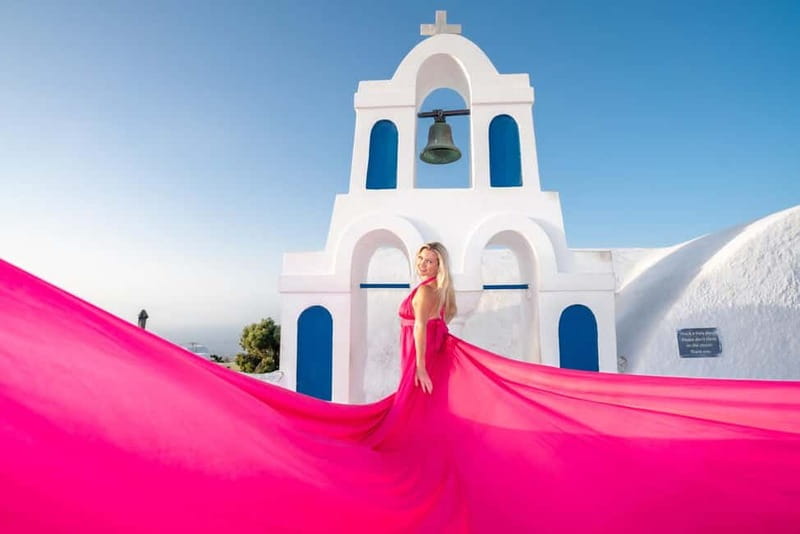 Oia: Santorini Photoshoot with Flying Dress Rental Option - Choosing a Dress Color When You Only Have 1 Hour