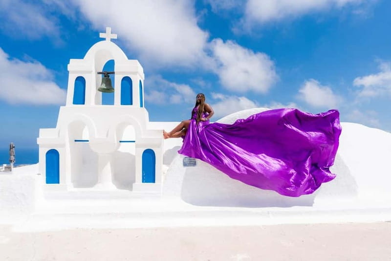Oia: Santorini Photoshoot with Flying Dress Rental Option - The 1-Hour Flow Through Oia: From Marble Streets to Blue Domes