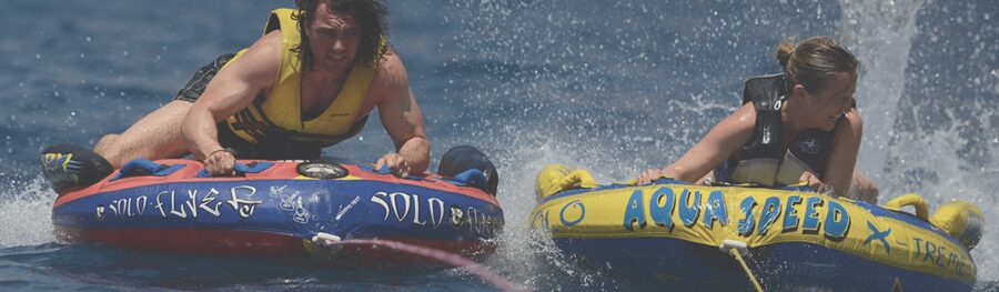Perissa: Santorini Jet Skiing, Tubing, and Kayaking Package - Price and value: what $192 per group up to 2 really buys