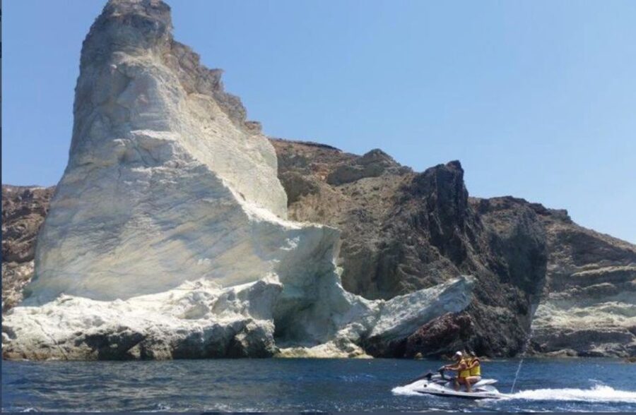 Perivolos: Private South Coast Discovery on a Jet Ski - Black Mount Lava Cliffs and Sea Caves, From the Waterline