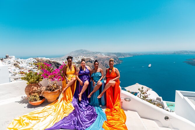 Photoshoot in Flying Dresses in Santorini - How the Shoot Flows: Start in Imerovigli, Then Two Stops