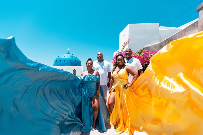 Photoshoot in Flying Dresses in Santorini - The Flying Dress Setup: Wind Magic With a Real Plan