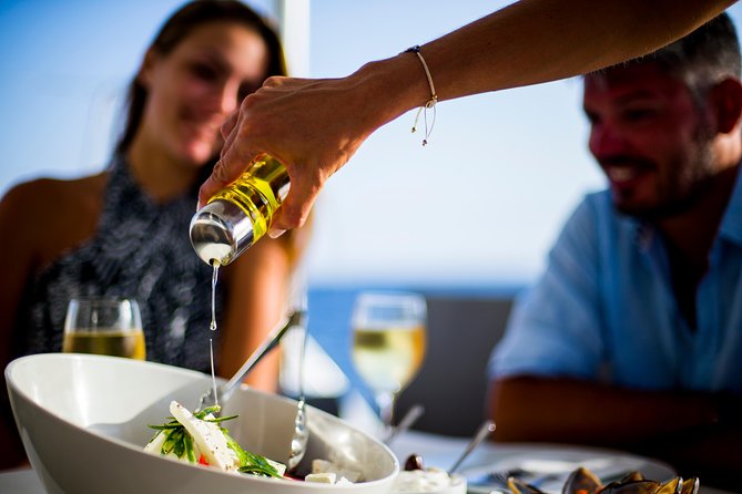 Private Beautiful Day or Romantic Sunset Cruise with Meal and Drinks - White Beach and Red Beach: two swim vibes, same volcanic stage