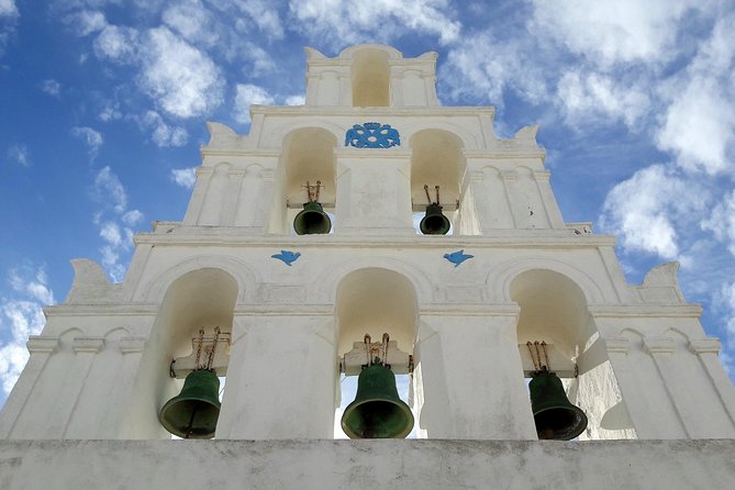 Private Cultural Villages Sightseeing & Akrotiri Excavations - Megalochori: cave houses, blue domes, and a real pause