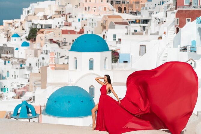 Private Flying Dress Photoshoot in Santorini - Price and Value: Is $468.59 a Good Deal for Up to Two People?