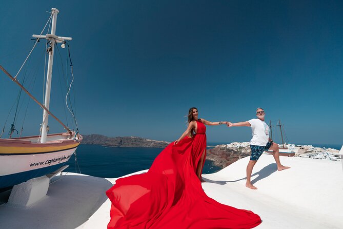 Private Flying Dress Photoshoot in Santorini - Dress Rules: The One-Dress Setup (and Why It Matters)