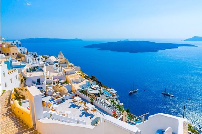 ~PRIVATE Full Day Santorini road tour 8 hours Book with us~ - Firostefani: The Blue Dome Stop That Stays Short and Sweet