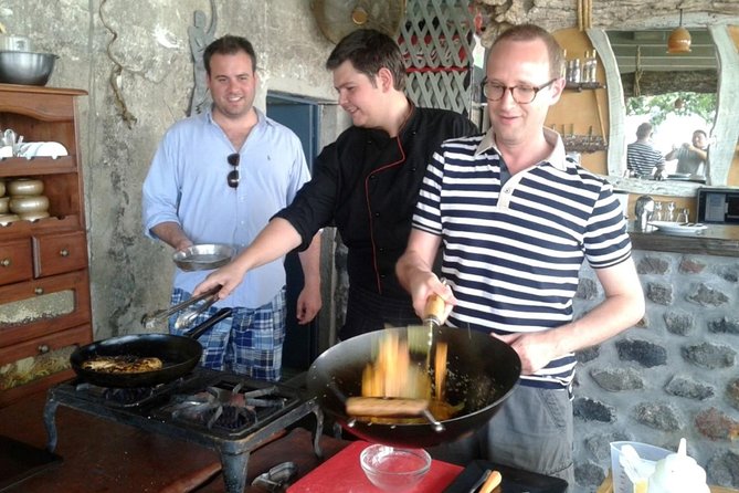 Private Santorini Cooking Class & Wine Tasting Tour - Anhydrous Winery: where cooking happens and lunch turns into the finale