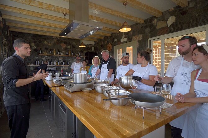 Private Santorini Cooking Class & Wine Tasting Tour - Food and lunch: what you’ll eat, and how filling it is