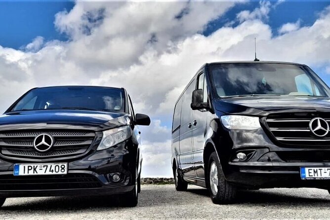 Private Transportation from Airport to Oia - The ride: air-conditioning, Wi-Fi, and a vehicle built for groups