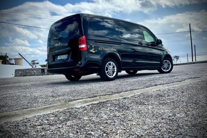 Private Transportation from Airport to Oia - How the pickup actually feels, from placard to luggage