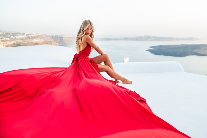 Professional Flying Dress Photoshoot In Santorini - Editing and delivery: what you get in Lightroom, and what you should not expect
