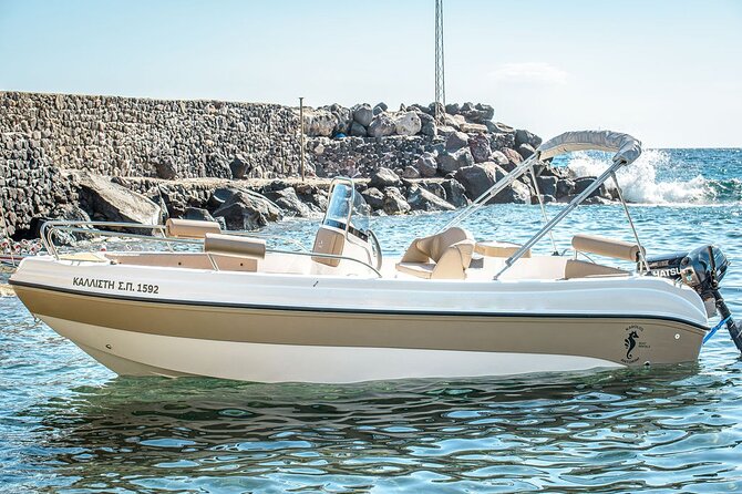 Rent a Boat in Santorini with Free License - Key Points at a Glance