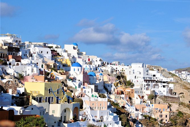 Santorini 5 Hour Private Oia Tour & Lunch/Dinner at a Local Farm - Karamolegos Winery: five wines plus a winemaking story you can remember