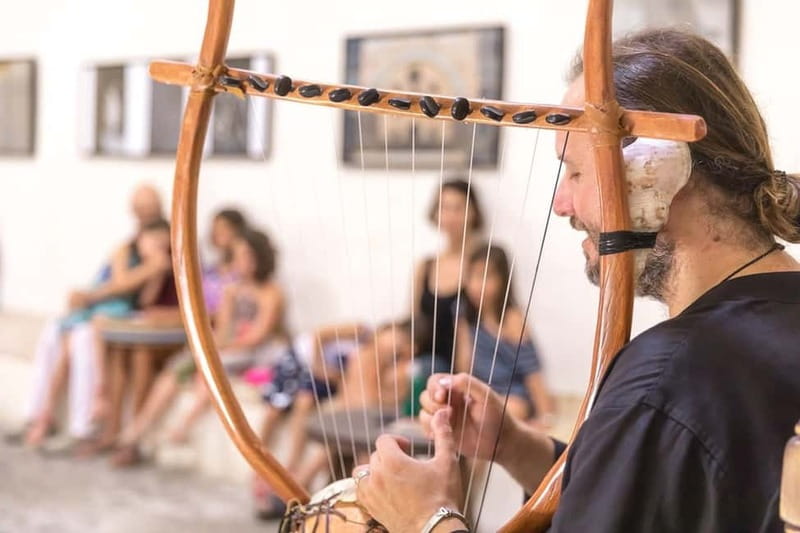 Santorini: A Mythical Musical Experience - The First Stop: Pickup, Then The Former Winery Atmosphere