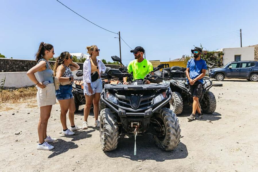 Santorini: ATV Quad Bike Tour with Lunch - Black Sand Beach, Boardwalk Moments, and Coastal Volcanic Vibes