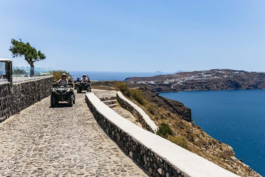 Santorini: ATV Quad Bike Tour with Lunch - Lunch at the End: Local Food, Ouzo-Raki or Wine, and a Calm Finish