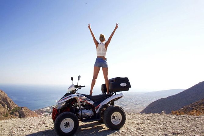 Santorini ATV-Quad Experience: Off-Road Adventure & Hotel Pickup - Perissa Black Sand Beach start: the ride begins on lava roads