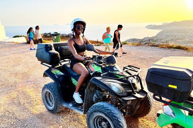 Santorini ATV-Quad Experience: Off-Road Adventure & Hotel Pickup - The Heart of Santorini viewpoint for volcano and caldera photos