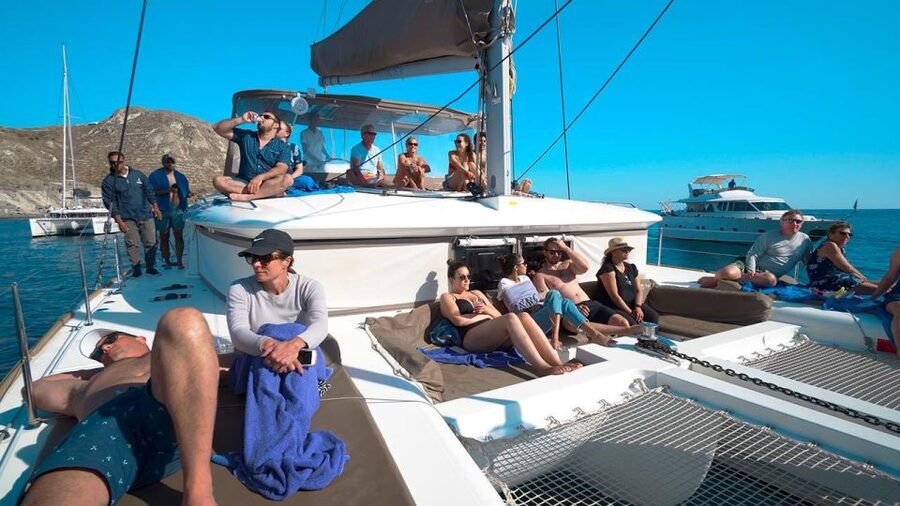 Santorini: Caldera Cruise with Greek Meal and Transfer - Palea Kameni and Nea Kameni: Volcano Territory and Why the Stops Feel Different