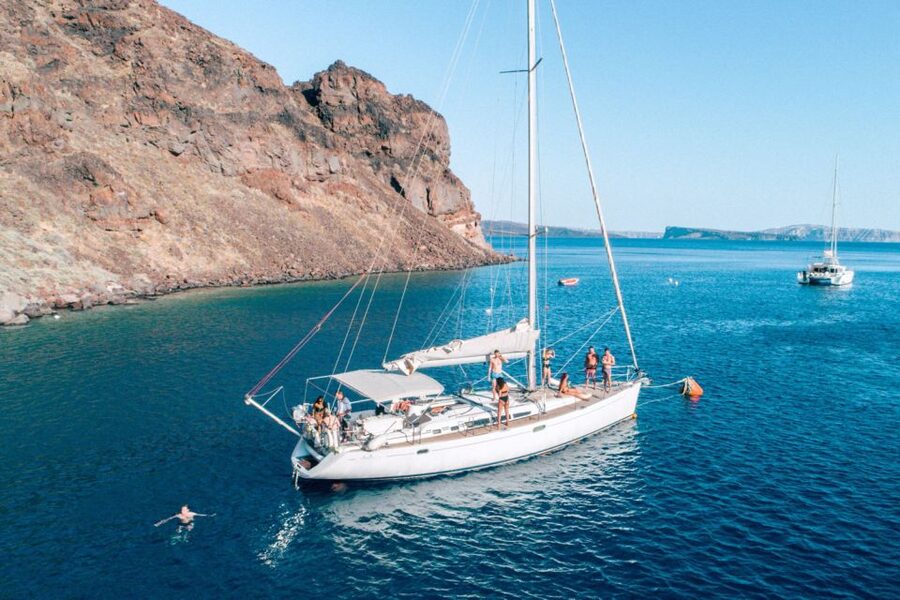 Santorini Caldera: Morning Sailing Cruise with Meal - Passing Akrotiri Lighthouse and Into the Santorini Caldera