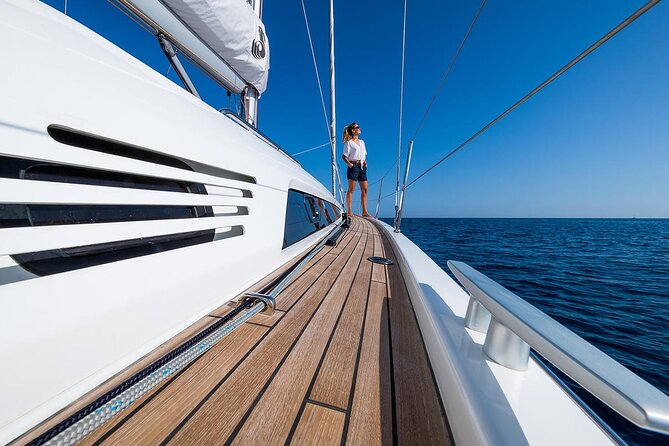 Santorini: Caldera Private Sailing Boat Cruise with Beneteau Oceanis 46.1 - White Beach: the quiet factor, plus photo opportunities