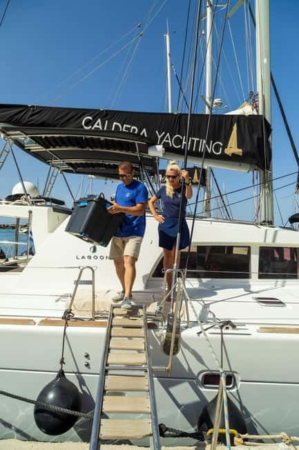 Santorini: Catamaran Cruise with Fresh Meal & Open Bar - Key highlights you’ll feel right away