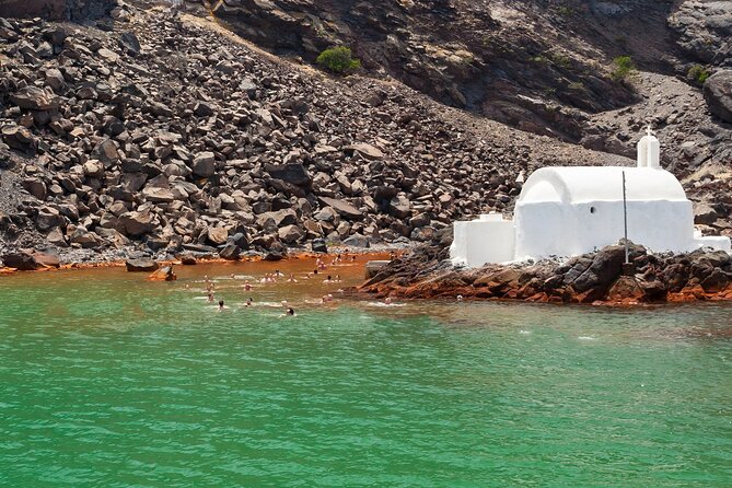 Santorini Classic Catamaran Cruise with BBQ, Drinks and Transfers - Palea Kameni Hot Springs: The Swim That Feels Like a Natural Spa
