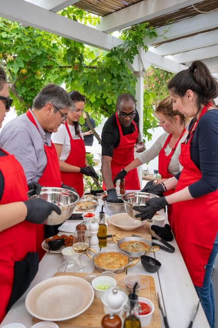 Santorini: Cooking Class with Lunch and Wine Tasting - Wine tasting that ties into what you cooked