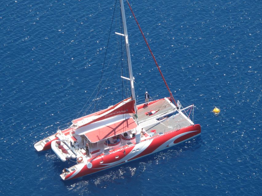 Santorini: Dream Catcher 5-hour Sailing Trip in the Caldera - From Vlihada Marina Past Akrotiri and the Red and White Beaches