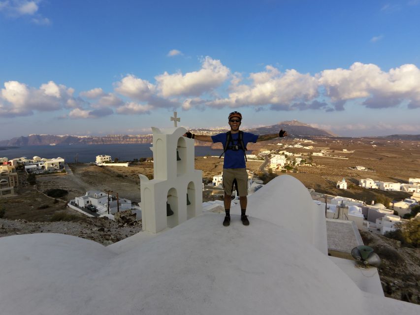 Santorini: Electric Mountain Bike Adventure - Perivolos black sand start, then ancient Thira paths
