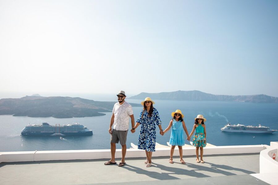 Santorini Family Photoshoot (Oia Village) - Oia’s postcard backdrop, minus the day-long scramble